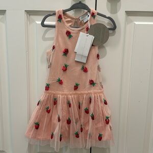 Stella McCartney Kids NWT 4T Strawberry Sequin Dress